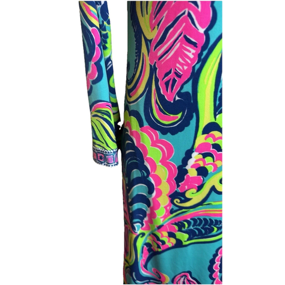 Lilly Pulitzer Dress Womens XS Blue Pink Private Island - Picture 2 of 6